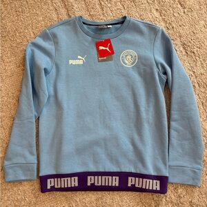 PUMA Manchester City FC Men Soccer City Crew Sweatshirt* NWT* Sz. Small